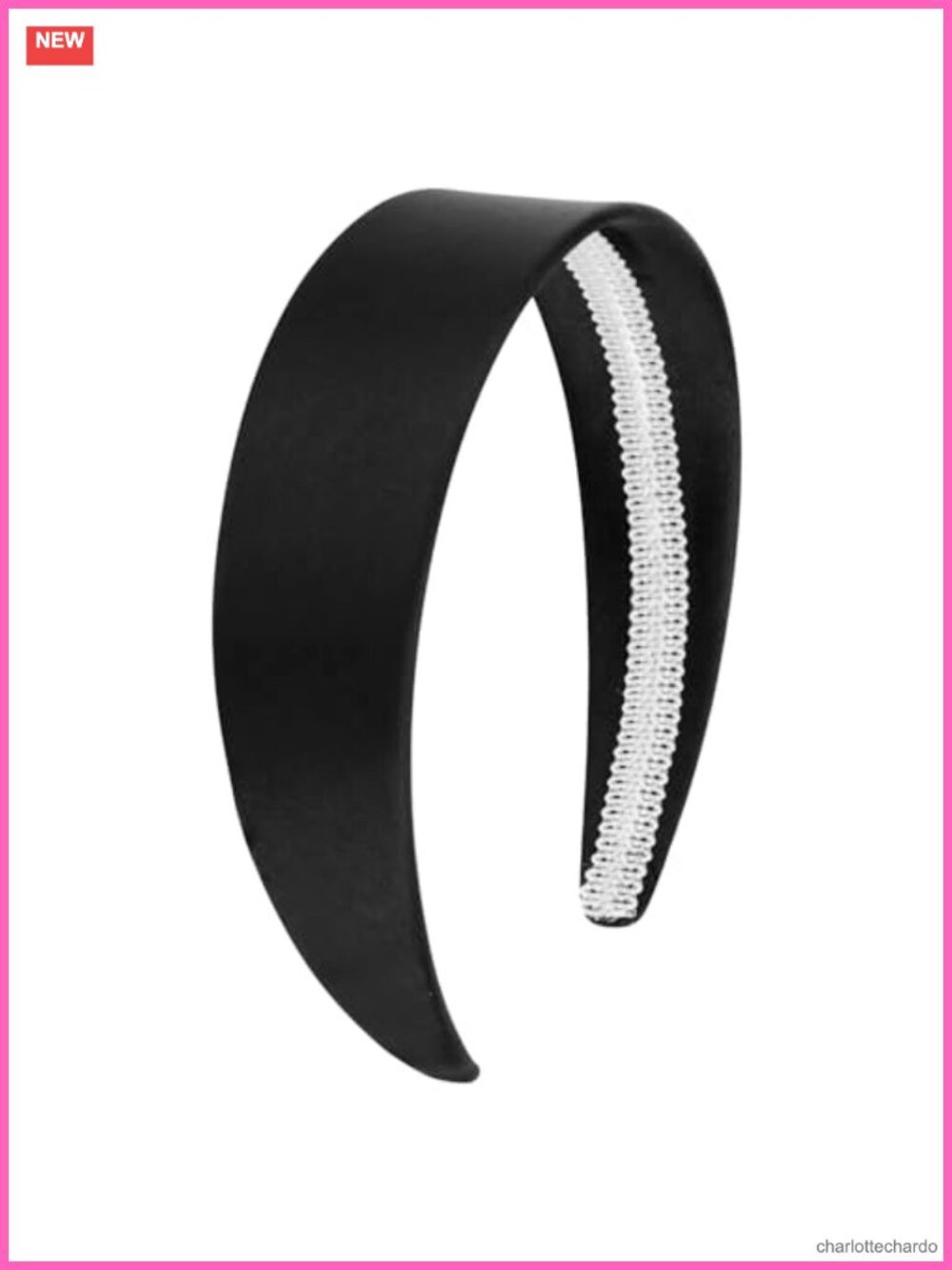 Satin Headband for Women 1.6 Inch Wide Solid Color Hair Band Holiday Cosplay